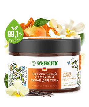 Synergetic Скраб для тела сахарный натуральный Карамельное яблоко и ...