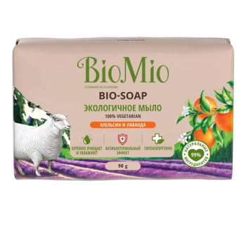 BioMio Мыло туалетное "Апельсин, лаванда и мята" Bio Soap, 90гр