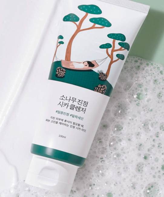 Round Lab Пенка успокаивающая очищающая для лица PINE CALMING CICA CLEANSER, 150мл (2)
