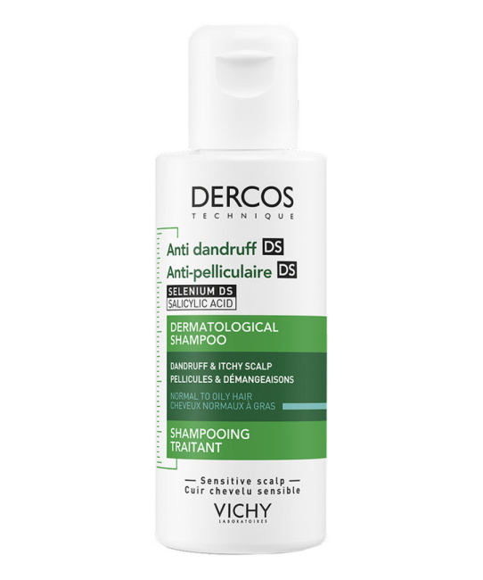 VICHY Шампунь-уход интенсивный для нормальных и жирных волос Против перхоти, 75мл