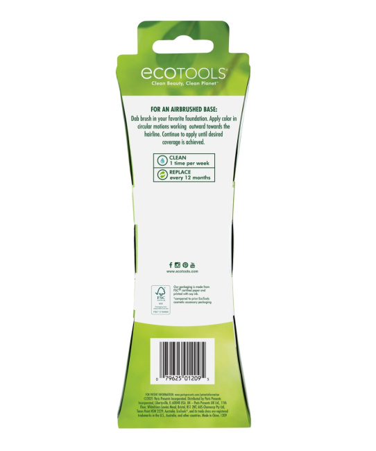 EcoTools Кисть для тональной основы скошенная Skin Perfecting, 1шт (4)