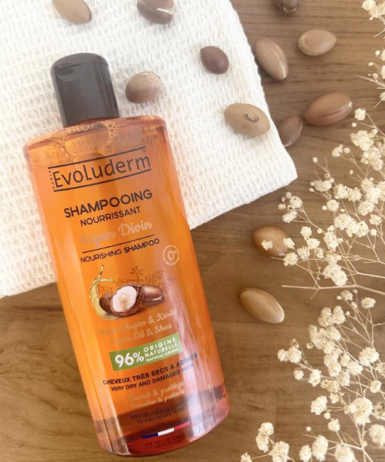 Evoluderm Питательный шампунь с Аргановым маслом и маслом Ши, 400мл (1)