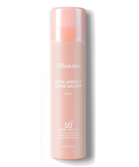 JM Solution Спрей солнцезащитный с экстрактом розы GLOW LUMINOUS FLOWER SUN SPRAY ROSЕ, 180мл