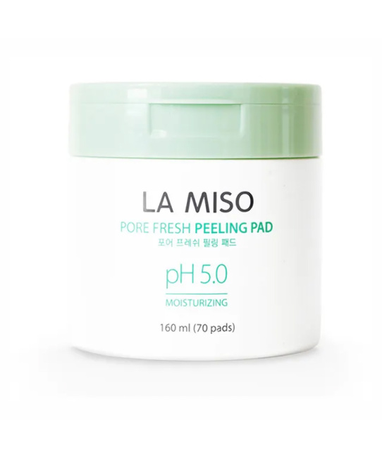 LA MISO Очищающие и отшелушивающие салфетки для лица рH 5.0, 70шт