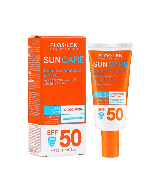 Floslek Солнцезащитный крем-гель против пигментации SPF 50, 30мл (2)