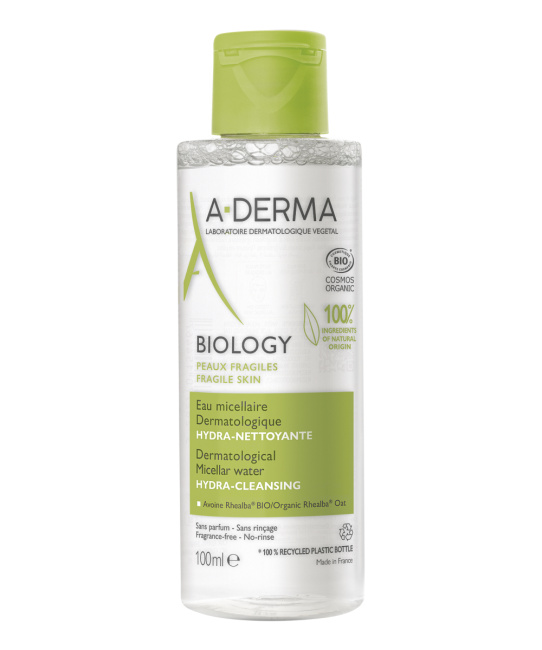 A-DERMA Вода мицеллярная дерматологическая для снятия макияжа BIOLOGY, 100мл