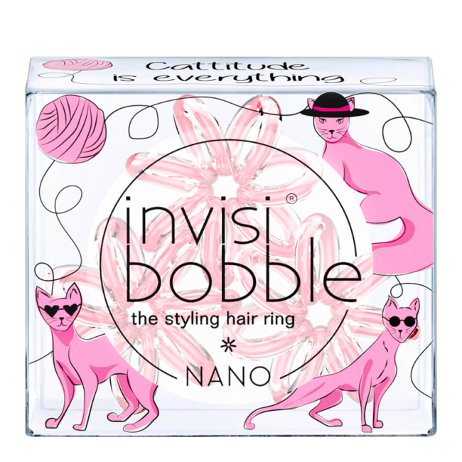 INVISIBOBBLE Резинка-браслет для волос NANO Cattitude is Everything!, 3шт