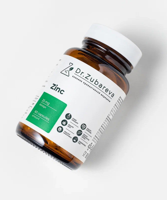 Dr. Zubareva Цинк Хелат, 60 капсул, 300г (3)