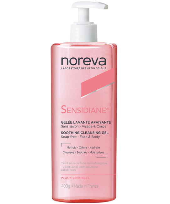 Noreva Гель очищающий смягчающий для лица и тела Sensidiane, 400г