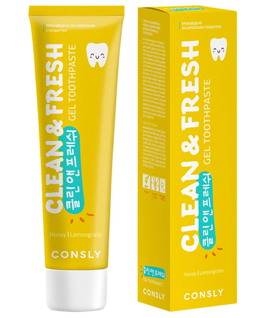 Consly Укрепляющая гелевая зубная паста с экстрактами мёда и лемонграсса, 105г