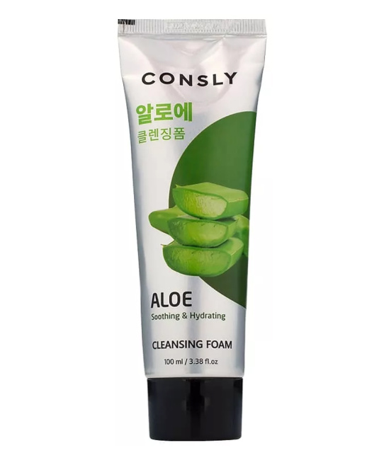 Consly Балансирующая кремовая пенка для умывания с экстрактом зеленого чая, 100мл
