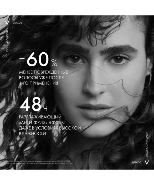 VICHY Экспресс-маска для поврежденных волос и чувствительной кожи головы с комплексом про-кератин, 200мл (6)