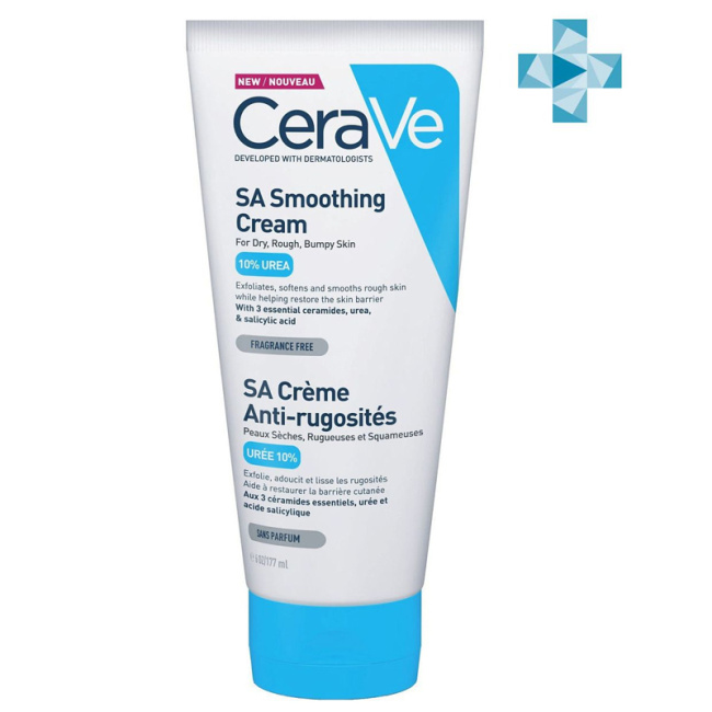 CeraVe Крем смягчающий для сухой, огрубевшей и неровной кожи лица и тела, 177мл