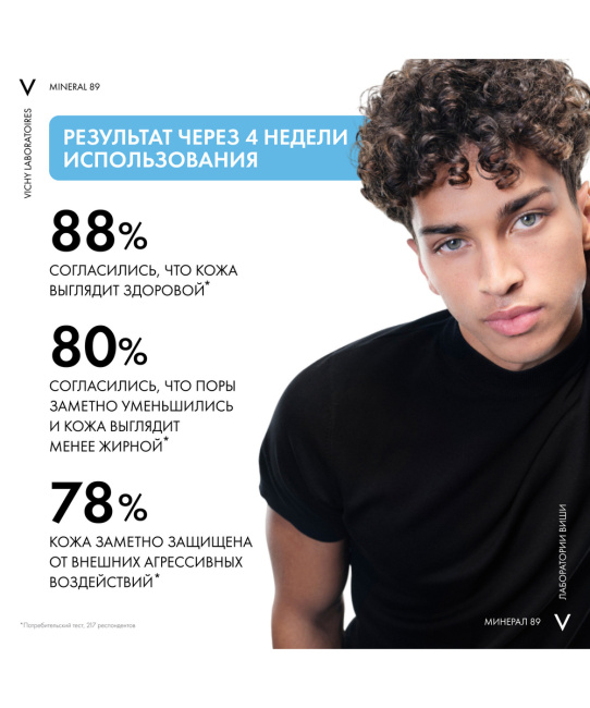 VICHY Гель-сорбет матирующий для лица с увлажнением 48ч., MINERAL 89, 50мл (2)