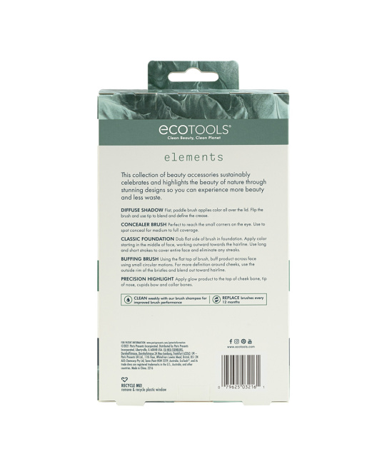EcoTools Набор кистей для макияжа Elements, 5шт (3)