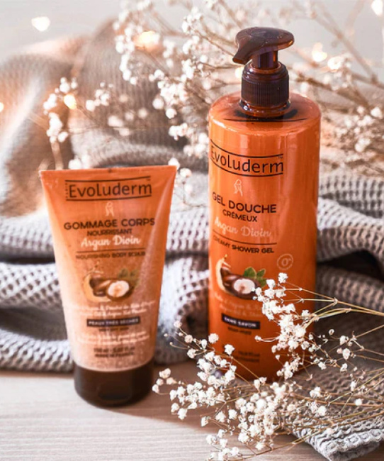 Evoluderm Кремовый гель для душа с аргановым маслом и маслом Ши, 500мл (2)