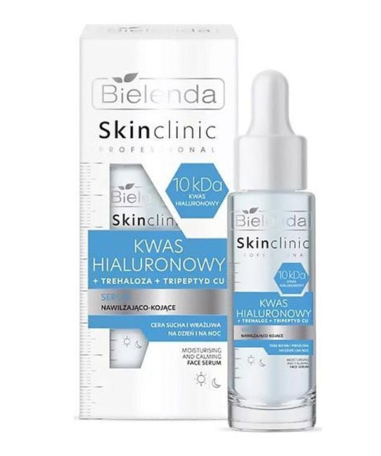 Bielenda Сыворотка увлажняющая и успокаивающая SKIN CLINIC PROFESSIONAL KWAS HIALURONOWY, 30мл (1)