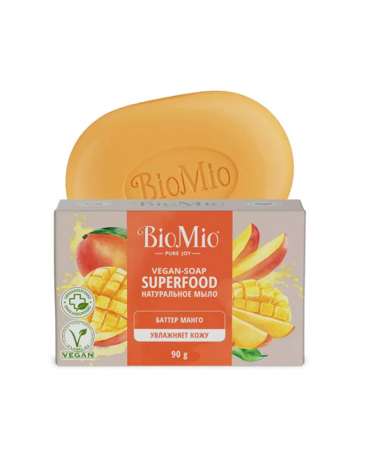 BioMio Мыло натуральное с баттером Манго, 90г (1)