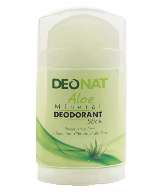 Deonat Дезодорант-кристалл с соком Алоэ стик плоский, вывинчивающийся (twist-up), 100г