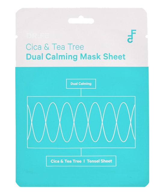 DR.F5 Успокаивающая тканевая маска двойного действия с центеллой и чайным деревом, 23г