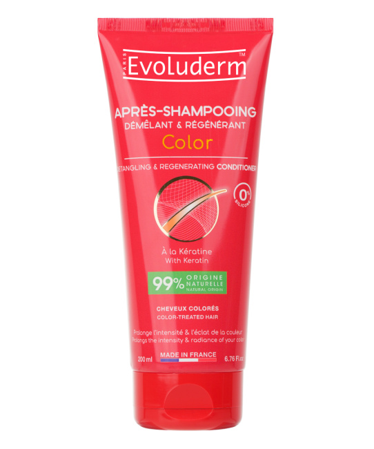 Evoluderm Восстанавливающий кондиционер с кератином для окрашенных волос, 200мл