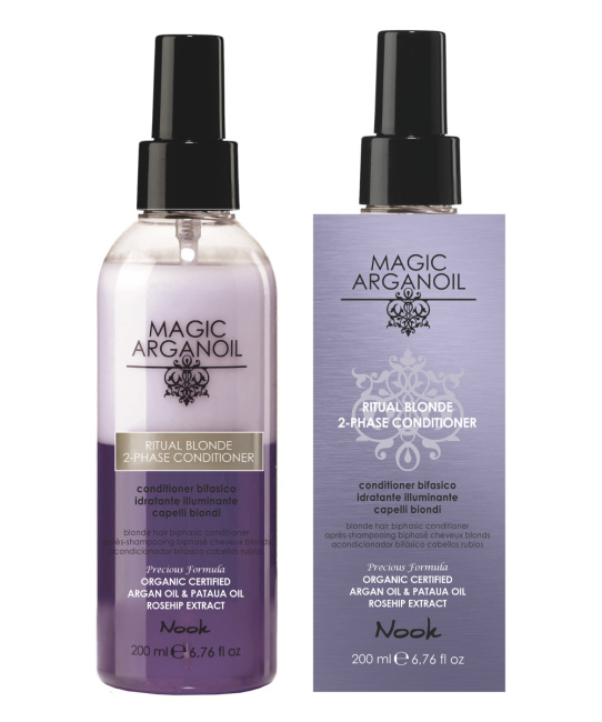 NOOK Кондиционер двухфазный для светлых волос Магия Арганы Nook MAGIC ARGANOIL BLONDE STORY 2-PHASE CONDITIONER blonde hair illuminating, 200мл (1)