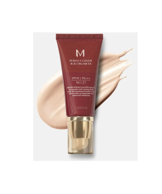 MISSHA BB-крем M Perfect Cover BB Cream EX SPF42/PA+++, 21 тон (Light Beige), 50мл