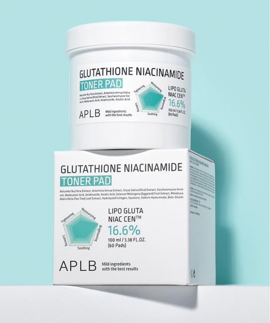 APLB Тонер-пэды GLUTATHIONE NIACINAMIDE TONER PAD, 100мл (3)