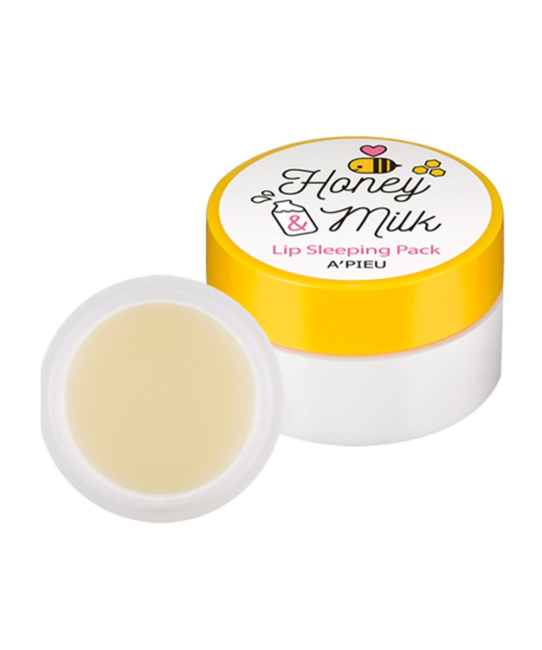 A`PIEU Ночная маска для губ Honey & Milk Lip Sleeping Pack, 6.7г (2)