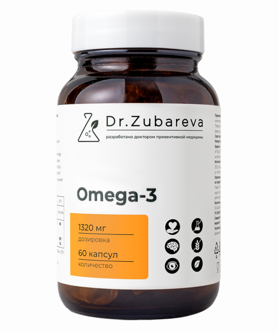 Dr. Zubareva Омега 3 в капсулах 1320 мг, 60 капсул, 340г (1)