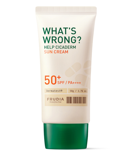 FRUDIA Солнцезащитный крем Сикадерм What’s Wrong для чувствительной кожи  SPF50+ PA++++, 50г
