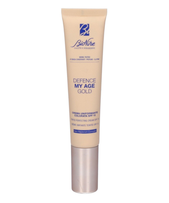 BioNike Крем для лица тонирующий DEFENCE MY AGE GOLD tinted perfecting cream SPF 15, 40