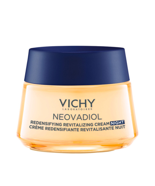 VICHY Антивозрастной ночной крем с охлаждающим эффектом для увеличения плотности и восстановления тонуса кожи лица, 50мл