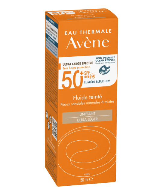 AVENE Флюид солнцезащитный с оттенком EAU THERMALE  SPF 50+, 50мл (2)