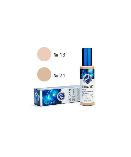 Enough Ультраувлажняющая тональная основа с экстрактом коллагена SPF 50+PA+++, тон 21, 100г (1)