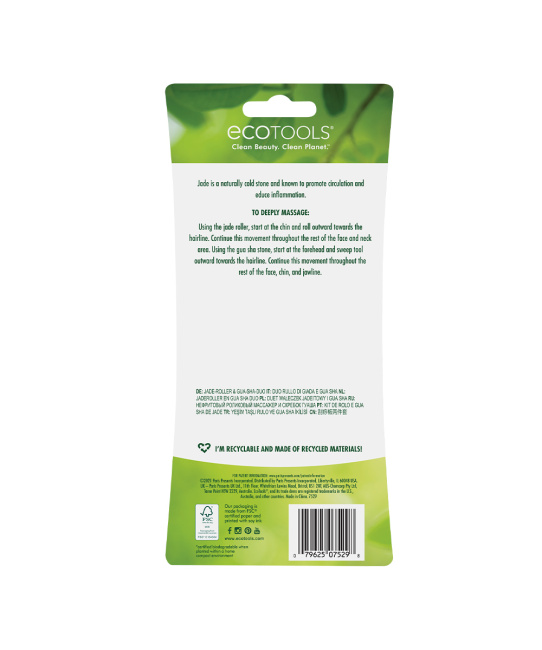 EcoTools Мини-роллер для лица нефритовый скребок гуаша Jade Roller, 2шт (3)