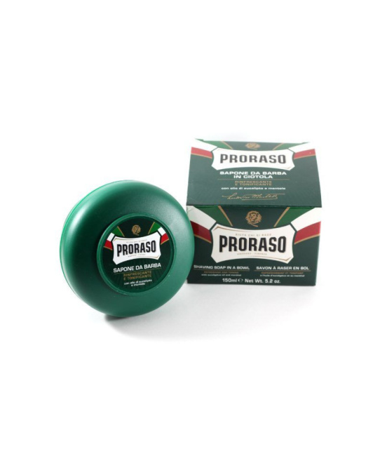 PRORASO Мыло для бритья освежающее с маслом эвкалипта и ментолом, 150мл (1)