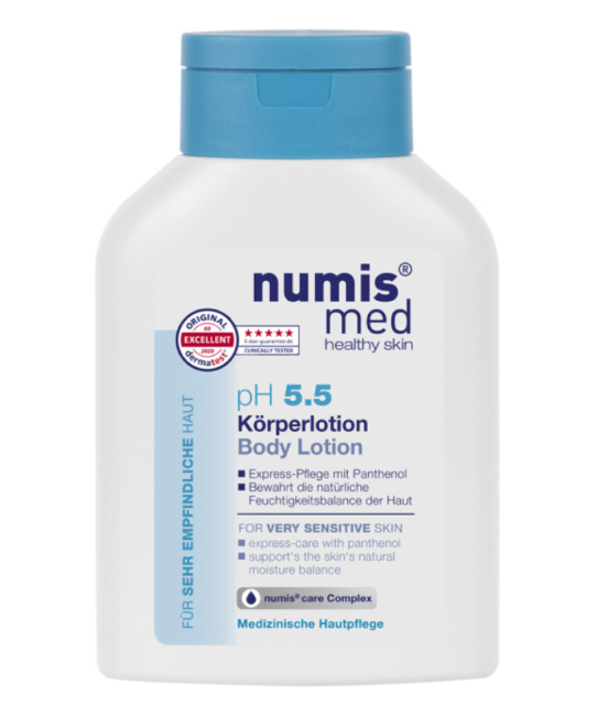 Numis med Лосьон для тела успокаивающий с пантенолом для чувствительной кожи pH 5,5 SENSITIVE, 200мл