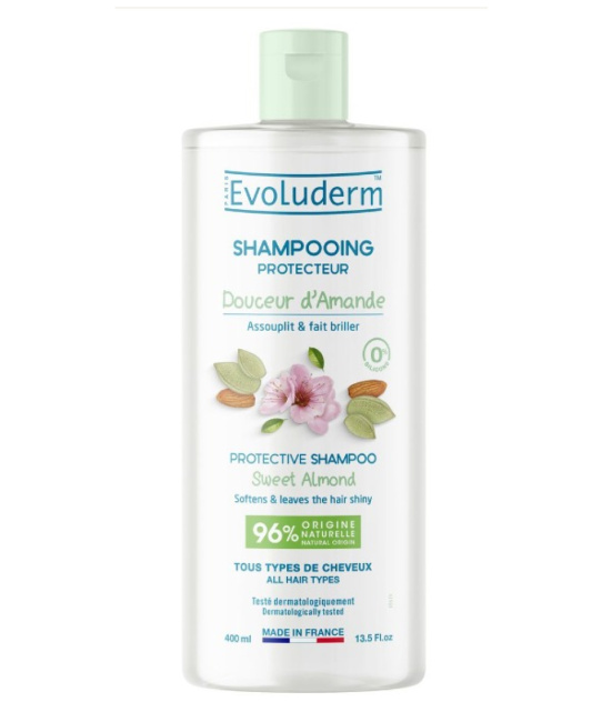 Evoluderm Защитный шампунь с миндальным молочком и маслом Ши, 400мл