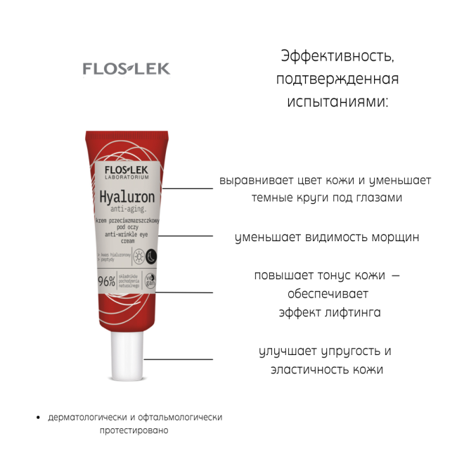Floslek Крем для век против морщин, 30мл (3)
