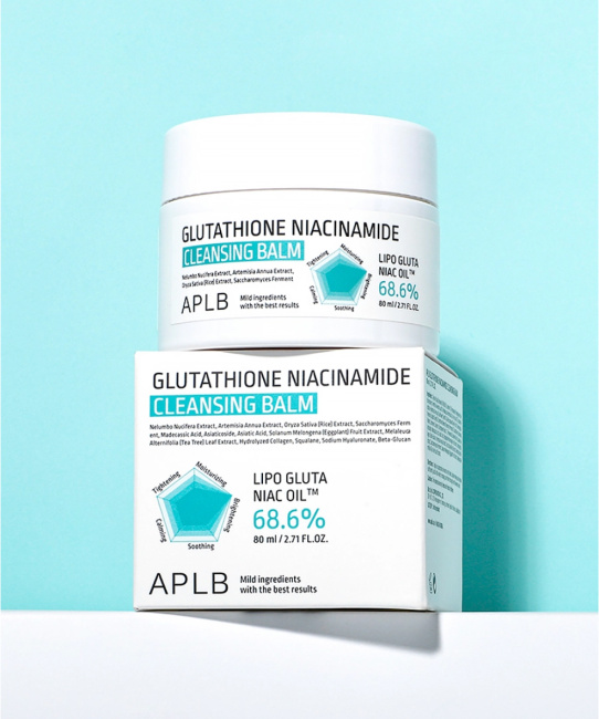 APLB Бальзам для снятия макияжа с глутатионом и ниацинамидом GLUTATHIONE NIACINAMIDE CLEANSING BALM, 80мл (3)
