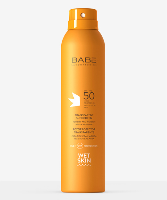 BABE Laboratorios Прозрачный влагоустойчивый солнцезащитный спрей SPF 50+, 200мл (2)