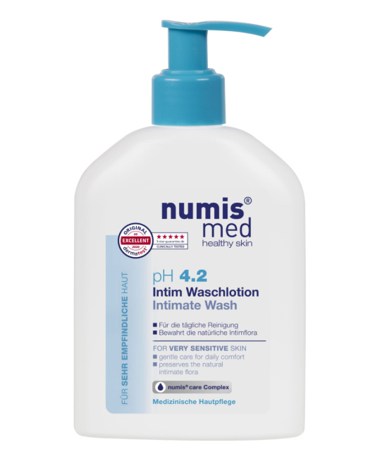Numis med Гель для интимной гигиены с пантенолом для чувствительной кожи pH 4,2 SENSITIVE, 200мл