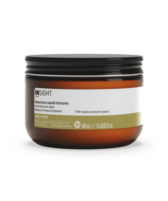INSIGHT Маска для дисциплины непослушных и вьющихся волос ANTI-FRIZZ HYDRATING MASK, 400мл
