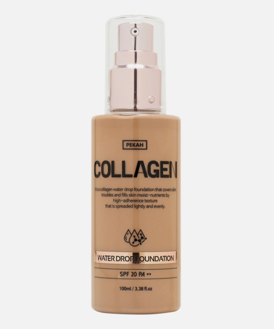 PEKAH Увлажняющая тональная основа с коллагеном Collagen Water Drop, 23 тон (натурально бежевый), 100мл