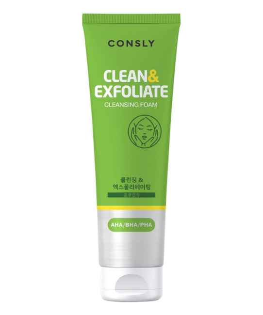 Consly Пенка для умывания лица отшелушивающая с AHA, BHA, PHA кислотами, 120мл