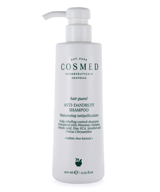 Cosmed Шампунь против перхоти с пироктон оламином и цинком PCA для жирной кожи HAIR GUARD ANTI-DANDRUFF SHAMPOO, 400мл