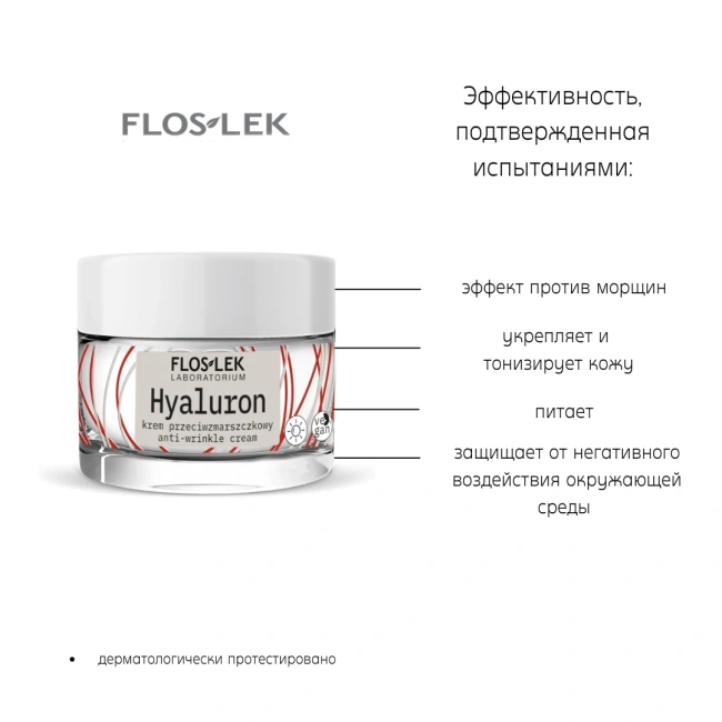 Floslek Крем для лица против морщин дневной, 50мл (3)