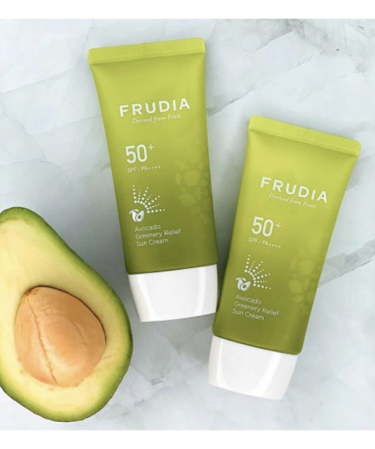FRUDIA Солнцезащитный крем для лица Восстанавливающий с авокадо SPF 50+/PA ++++, 50г (1)