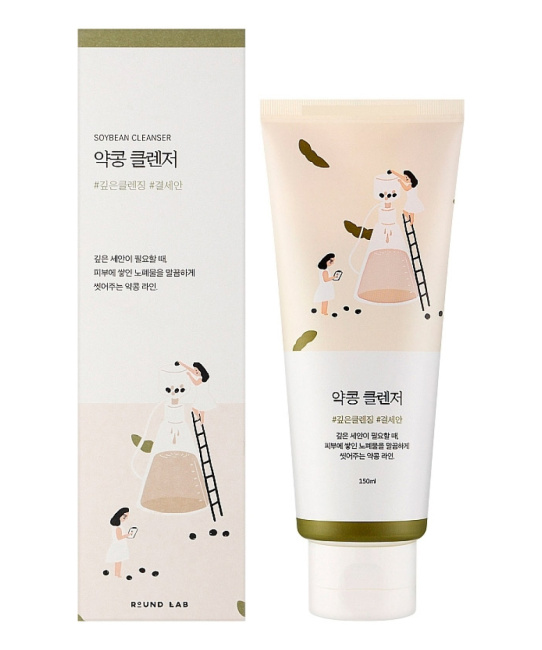 Round Lab Пенка-скраб очищающая для лица SOYBEAN CLEANSER, 150мл (1)